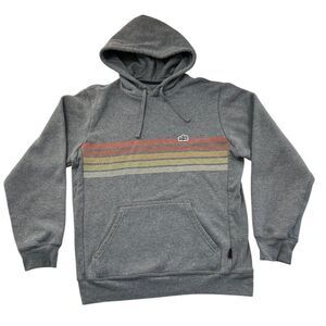 Patagonia Men's Line Logo Ridge Stripe Uprisal Hoody Grey Size Small